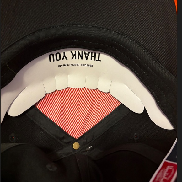 Herschel black Sylas 100% cotton baseball cap hat NWT - Picture 7 of 8